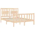 Cadre de lit avec tête de lit 140x190 cm bois massif