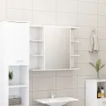 Ensemble de meubles de salle de bain 3 pcs Blanc Aggloméré