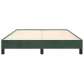 Cadre de lit Vert foncé 140x190 cm Velours