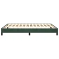 Cadre de lit Vert foncé 140x190 cm Velours