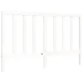 Cadre de lit avec tête de lit blanc 160x200 cm bois massif