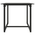 Salon de jardin 3 pcs avec coussins Noir Résine tressée