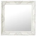 Miroir mural style baroque 60x60 cm Blanc