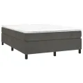 cadre de lit et matelas Gris foncé 140x190cm Velours