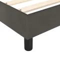 cadre de lit et matelas Gris foncé 140x190cm Velours