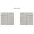 Buffet Gris béton 80x36x75 cm Aggloméré