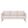 Ensemble de canapé 2 pcs Tissu Crème