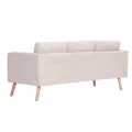 Ensemble de canapé 2 pcs Tissu Crème
