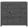 Armoire latérale Gris 100x40x90 cm Bois de pin massif