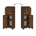Armoire de bain Chêne marron 30x30x95 cm Bois d'ingénierie