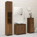 Armoire de bain Chêne marron 30x30x95 cm Bois d'ingénierie