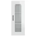 Armoire murale suspendue Blanc brillant 34,5x34x90 cm