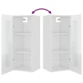 Armoire murale suspendue Blanc brillant 34,5x34x90 cm