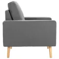 Ensemble de canapés 2 pcs Tissu Gris clair