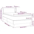 cadre de lit avec matelas Noir 100x200 cm Similicuir