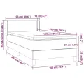 cadre de lit avec matelas Noir 100x200 cm Similicuir