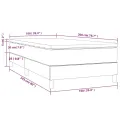 cadre de lit avec matelas Gris foncé 100x200cm Tissu
