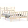 Cadre de lit avec tête de lit 140x190 cm bois massif