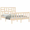 Cadre de lit avec tête de lit 140x190 cm bois massif