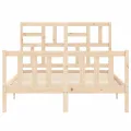 Cadre de lit avec tête de lit 140x190 cm bois massif