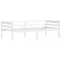 Cadre de lit Blanc Bois de pin massif 90x200 cm