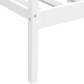 Cadre de lit Blanc Bois de pin massif 90x200 cm