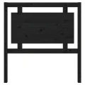 Tête de lit Noir 95,5x4x100 cm Bois massif de pin