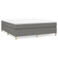 cadre de lit avec matelas Gris foncé 180x200cm Tissu