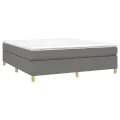 cadre de lit avec matelas Gris foncé 180x200cm Tissu