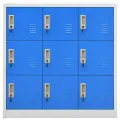 Armoire à casiers Gris clair et bleu 90x45x92,5 cm Acier