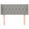 Tête de lit avec oreilles Gris clair 93x16x78/88 cm Tissu