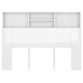 Armoire de tête de lit Blanc brillant 140x19x103,5 cm