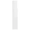 Armoire de tête de lit Blanc brillant 140x19x103,5 cm