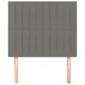 Têtes de lit 2 pcs Gris foncé 100x5x78/88 cm Tissu