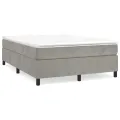 cadre de lit et matelas Gris clair 140x200cm Velours