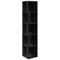 Armoire d'angle Noir 33x33x164,5 cm Aggloméré