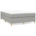 cadre de lit Gris clair 140x200 cm Tissu