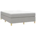 cadre de lit Gris clair 140x200 cm Tissu