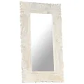 Miroir Blanc 80x50 cm Bois de manguier massif