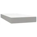 cadre de lit matelas LED Gris clair 100x200 cm Tissu