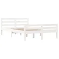 Cadre de lit Blanc Bois massif 140x200 cm
