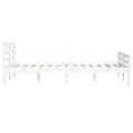 Cadre de lit Blanc Bois massif 140x200 cm
