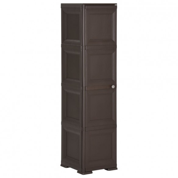 Armoire en plastique 40x43x164 cm Design de bois Marron