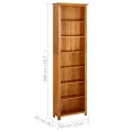 Bibliothèque à 7 niveaux 60x22x200 cm Bois de chêne massif
