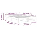 Cadre de lit Bois de pin massif 140x200 cm