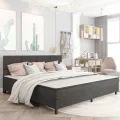 Tête de lit Gris foncé Tissu 200x200 cm