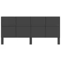 Tête de lit Gris foncé Tissu 200x200 cm