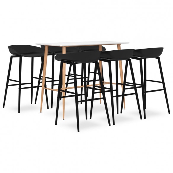 Ensemble de bar 7 pcs Blanc et noir