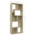 Bibliothèque Chêne sonoma 67x24x161 cm Aggloméré