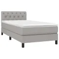 cadre de lit avec matelas et LED Gris clair 80x200cm